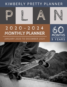 Paperback 5 year monthly planner 2020-2024: five year monthly planner - 60 Months Calendar, 5 Year Appointment Calendar, Business Planners, Agenda Schedule Orga Book