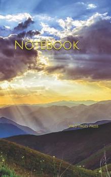 Notebook: sunset dawn nature mountains landscape grass