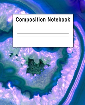 Paperback Composition Notebook: Warm Blue Green Purple Rock Stone Book