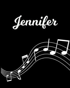Jennifer: Sheet Music Note Manuscript Notebook Paper | Personalized Custom First Name Initial J | Musician Composer Instrument Composition Book | 12 ... Guide | Create Compose & Write Creative Songs