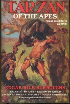 Hardcover Tarzan of the Apes: 4 Volumes in 1 Book