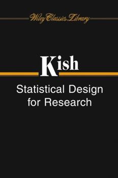 Paperback Statistical Design For Research WCL P Book