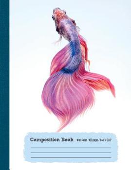 Paperback Composition Book Wide Ruled 100 pages: Cool Betta Fish Kids Notebook Journal for Elementary and Middle School Student with Lined Sheets Book