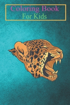Coloring Book For Kids: Leopard Face Head Jaguars Cheetahs Big Cat Wild Animal Lover Animal Coloring Book: For Kids Aged 3-8 (Fun Activities for Kids)