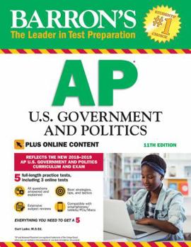 Paperback Barron's AP U.S. Government and Politics with Online Tests Book