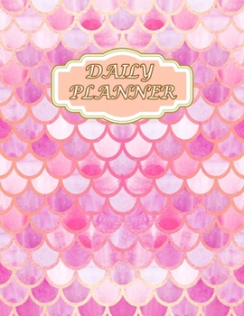 Daily Planner: Undated With To Do List ( Size 8.5 X 11 ) Design with Mermaid Scales Pink