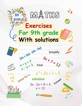 Paperback 9th grade math exercises: 9th Grade Math Mastery: Practice Problems and Solutions for Algebra Book