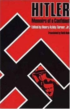 Hardcover Hitler--Memoirs of a Confidant Book