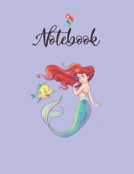 NoteBook: Disney The Little Mermaid Ariel And Flounder Notebook for Girls Teens Kids Journal College Ruled Blank Lined 110 Pages of 8.5x11 The Little Mermaid Secret Diary and Journals