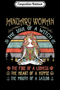 Paperback Composition Notebook: January Woman The Soul Of A Witch Vintage Birthday Gift Journal/Notebook Blank Lined Ruled 6x9 100 Pages Book