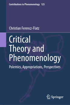 Hardcover Critical Theory and Phenomenology: Polemics, Appropriations, Perspectives Book