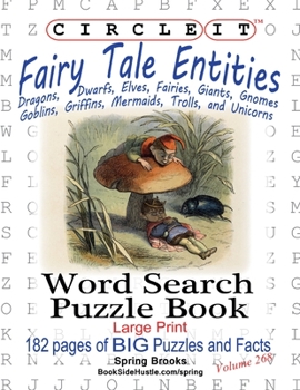 Paperback Circle It, Fairy Tale Entities, Word Search, Puzzle Book [Large Print] Book