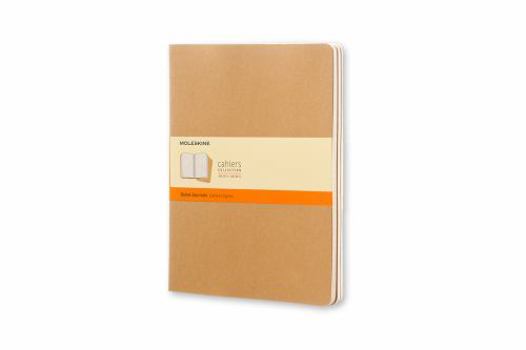 Paperback Moleskine Cahier Journal (Set of 3), Extra Large, Ruled, Kraft Brown, Soft Cover (7.5 X 10) Book