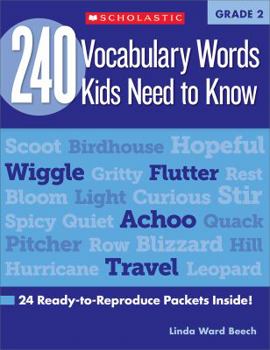 Paperback 240 Vocabulary Words Kids Need to Know: Grade 2: 24 Ready-To-Reproduce Packets Inside! Book