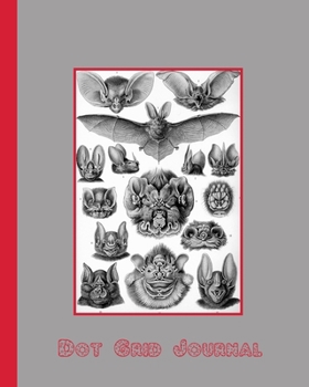 Dot grid journal: Ernst Haekel's Kunstformen der Natur - Artform of nature (1904) geometric shapes and natural forms cover art for the vintage ... in nature in greys and red cover art design