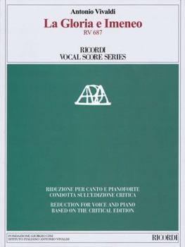Paperback La Gloria E Imeneo RV 687: Critical Edition Reduction for Voice and Piano Book