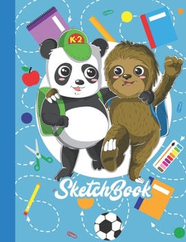 Paperback Sketchbook: Cute Blank Notebook for Sketching and Picture Space with Funny Panda Students Friend, Unlined Paper Book for Drawing, Book