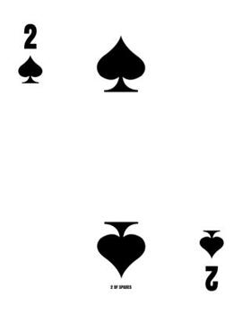 Paperback 2 Of Spades: Poker Card 5x5 Graph Paper Notebook With .20" x .20" Squares For Work, Home Or School. 8.5 x 11 Notepad Journal For Ma Book