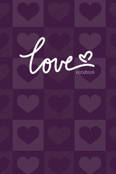 Paperback Love Notebook, Blank Write-in Journal, Dotted Lines, Wide Ruled, Medium (A5) 6 x 9 In (Purple) Book