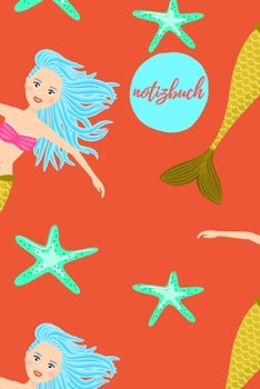 Notizbuch: Punktraster A5 Mermaid Rot Heft für Notizen Lettering Skizzen | Dot Grid Journal | Gepunktetes Tagebuch 120 Seiten mit Punktpapier (German Edition)
