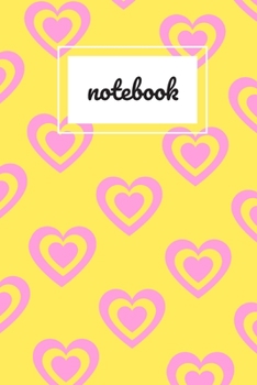 Yellow & pink heart notebook: novelty notebook 6"x9"