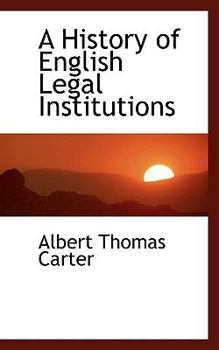 Paperback A History of English Legal Institutions Book