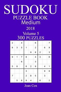 Paperback 300 Medium Sudoku Puzzle Book - 2018 Book