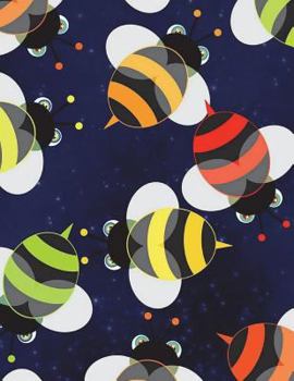 Paperback Bees Notebook Large Size 8.5 x 11 Ruled 150 Pages Book