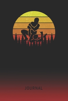 Journal: Blank Wrestling Personal Writing Diary | Old School Retro Vintage Sunset 80s Cover | Daily Journalism Diaries for Journalists & Writers | ... Set Goals & Write about your Life & Interests
