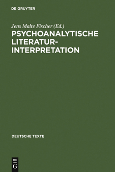Hardcover Psychoanalytische Literaturinterpretation: Aufsätze Aus Imago. Zeitschrift Für Anwendung Der Psychoanalyse Auf Die Geisteswissenschaft (1912-37) [German] Book