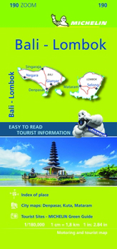 Map Michelin Bali: Lombok Road and Tourist Zoom Map 190 Book