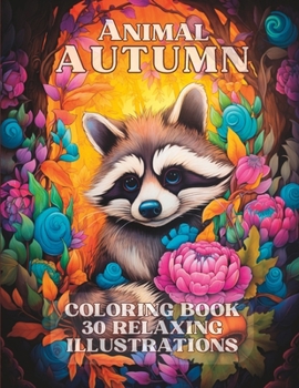 Paperback Animal autumn: Coloring book for adults Book