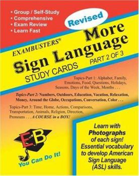 Hardcover Exambusters More Sign Language Study Cards: A Whole Course in a Box Book