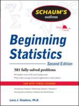Paperback Schaum's Outline of Beginning Statistics Book