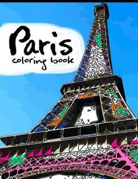 Paperback Paris coloring book: Adult Coloring books Stress relieving patterns Book