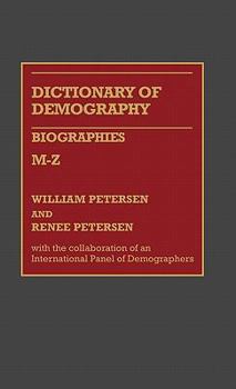 Hardcover Dictionary of Demographies/Biographies M-Z Book
