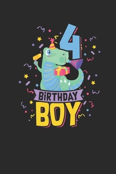 Birthday Boy 4: Blank Lined Notebook (6 x 9 - 120 pages) Birthday Themed Notebook for Daily Journal, Diary, and Gift