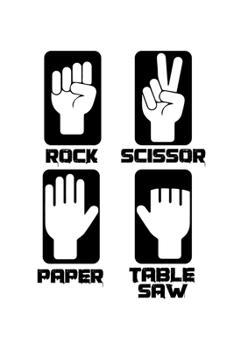 Notebook: Rock Paper Scissors Saw Craftsman Gift 120 Pages, 6X9 Inches, Graph Paper