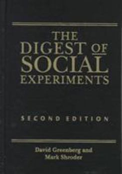 Hardcover Digest of Social Experiments Book