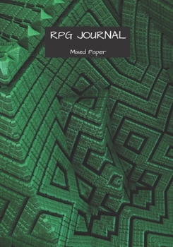 RPG Journal mixed paper: Lined, hex, graph & dot grid pages for Dungeon Masters and Players to track and record their adventures and campaigns (green shaped)