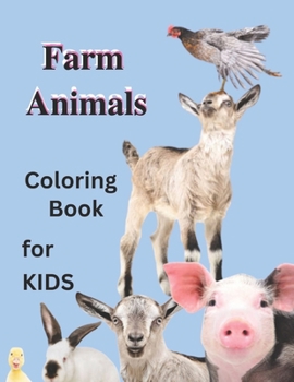 Paperback Farm Animals for Kids Coloring Book: Family Pets Series Book