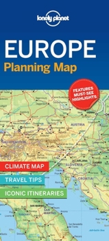 Loose Leaf Lonely Planet Europe Planning Map: Easy-Fold, Full Colour Travel Map with Top Attractions, Itineraries & Themed Lists Handy Slipcase for European Adve Book