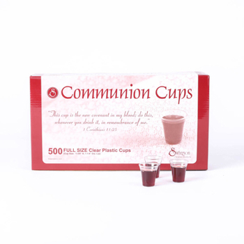 Misc. Communion Cups Clear Full Size 1 3/8in 500pk Book