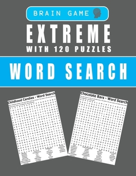 Paperback Extreme With 120 Puzzles Word Search: Book For Adults [Large Print] Book