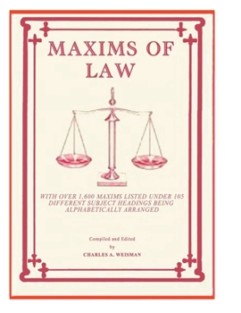 Paperback Maxims of Law: - An English Version - Book