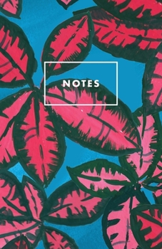 Notes: Blue with Pink Leaves Tropical Palm Beach Paperback Journal / Diary / Notebook with 100 Lined, Cream-colored Pages for Writing Notes and ... Prime Floridian (Prime Floridian Notebooks)