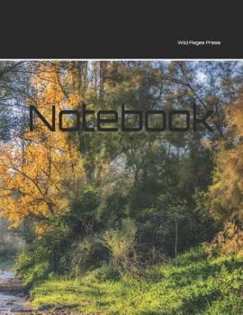 Paperback Notebook: Brook Forest Tree Nature Scenic Landscape Book
