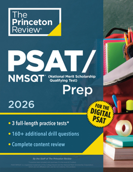 Princeton Review Psat/NMSQT Prep, 2026: 3 Practice Tests + Review + Online Tools for the Digital PSAT Book Cover