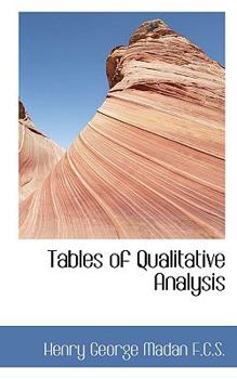 Paperback Tables of Qualitative Analysis Book