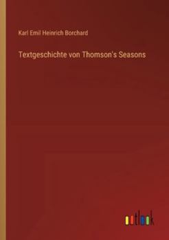 Paperback Textgeschichte von Thomson's Seasons [German] Book